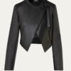 cropped moto jacket