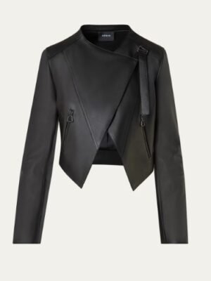 cropped moto jacket