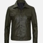 trucker leather Jacket