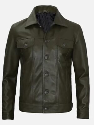 trucker leather Jacket