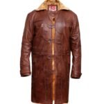 brown leather trench coat mens