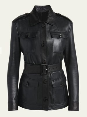Belted Leather Jacket