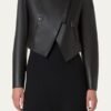 nappa leather cropped moto jacket sale
