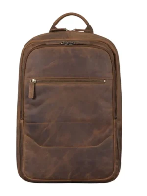 leather business backpack
