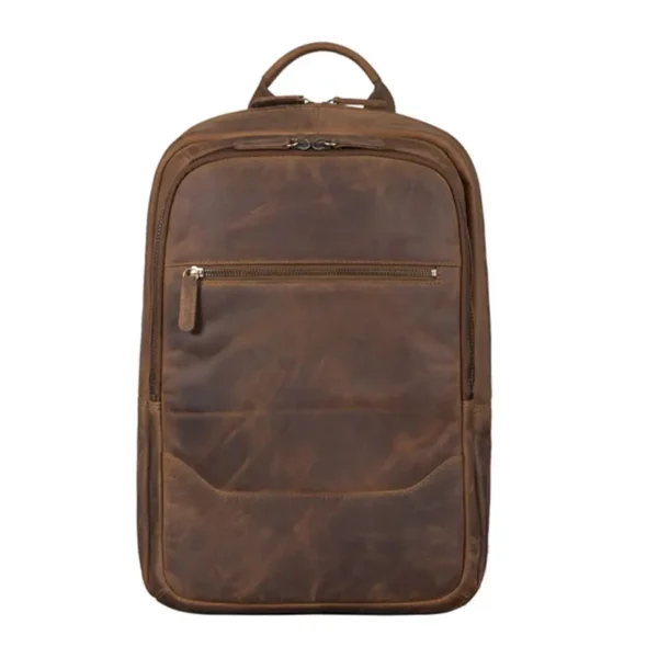 leather business backpack