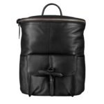 leather black backpack mens
