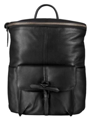 leather black backpack mens