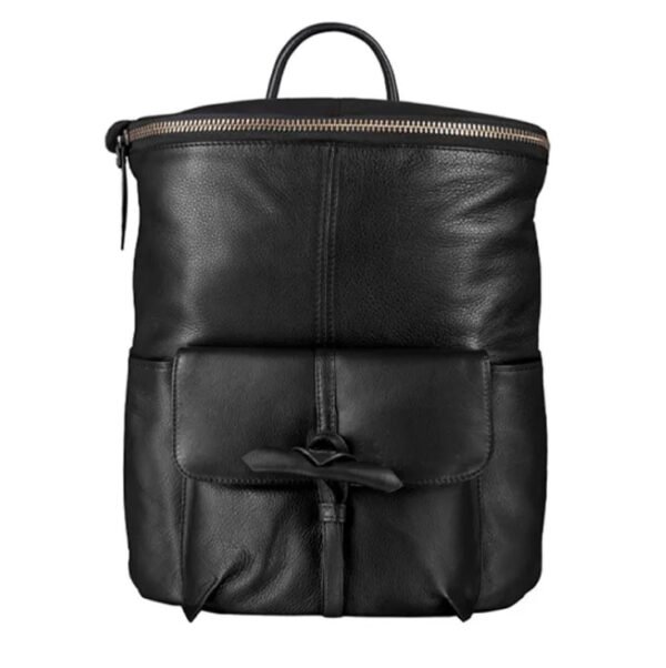 leather black backpack mens