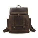 slim leather backpack