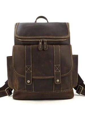slim leather backpack