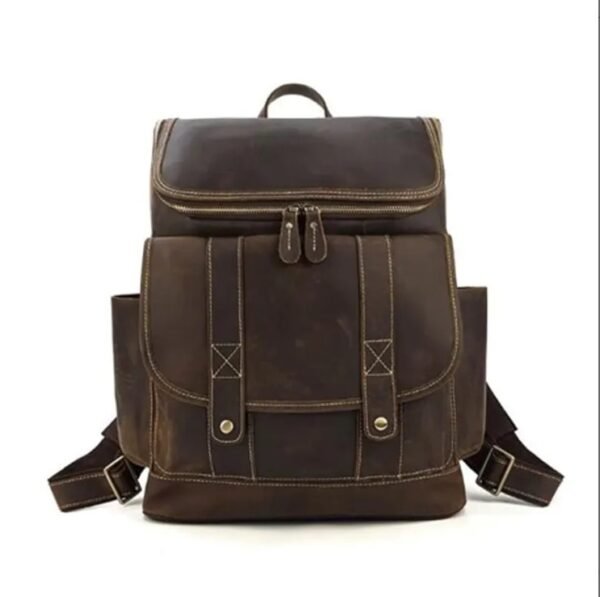 slim leather backpack
