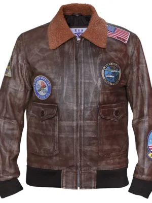 top gun leather jacket