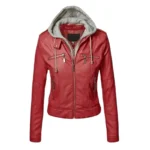 leather hoodie