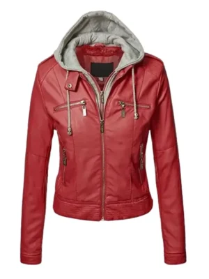 leather hoodie