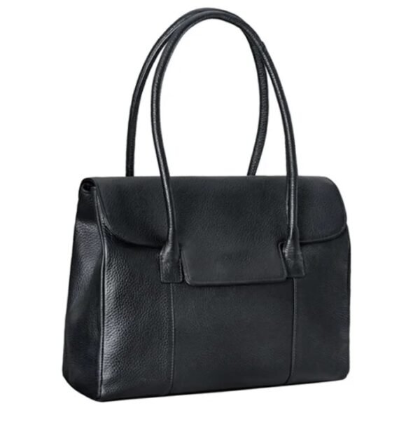 Shoulder bag black leather handbag