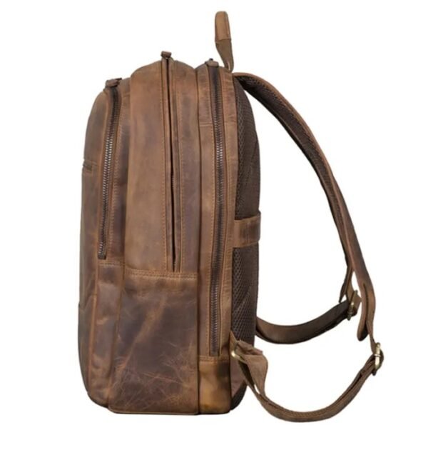 business slim leather backpack