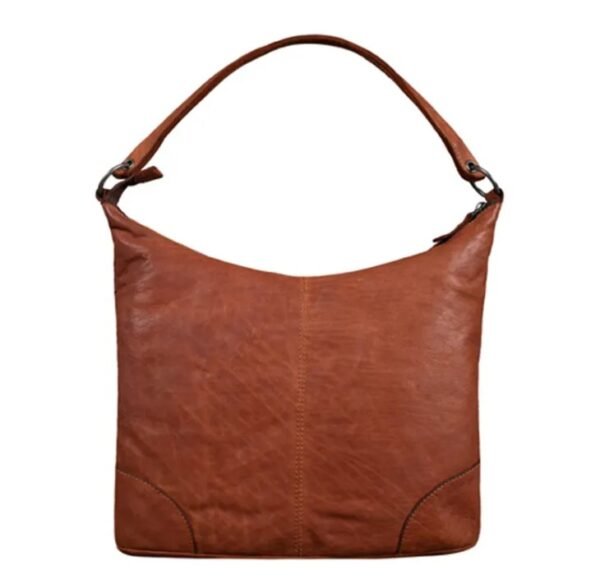 black leather handbag