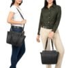Black Leather purse Crossbody