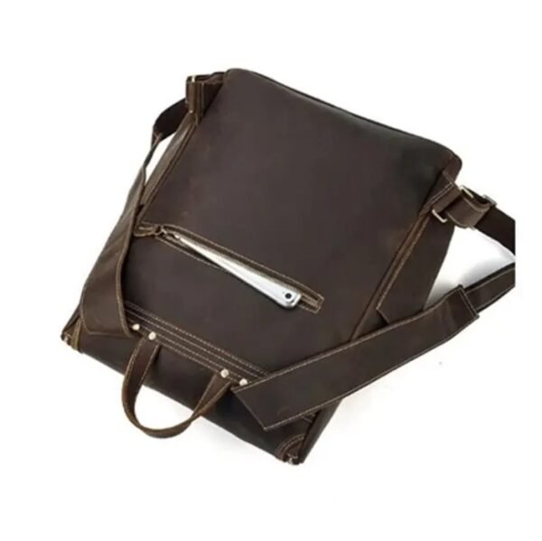 leather slim backpack