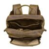 Black leather business backpack