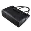 Women black leather handbag