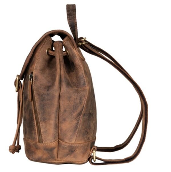 Dark Brown Leather Backpack
