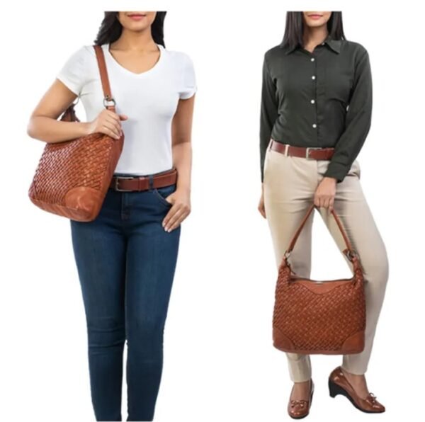 Best woven leather handbag
