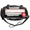 Women black leather handbag