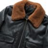 leather jacket with fur collar