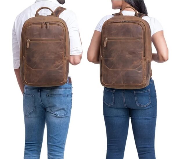 business leather backpack