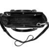 Tote black leather handbag