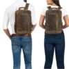 Women's leather business backpack