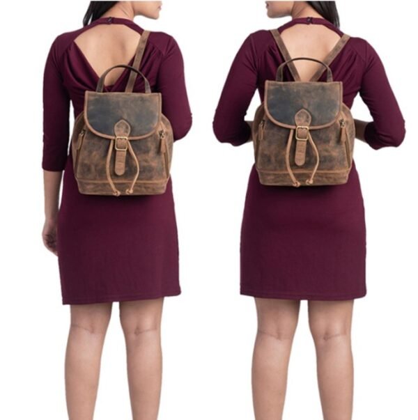 Brown Leather Backpack